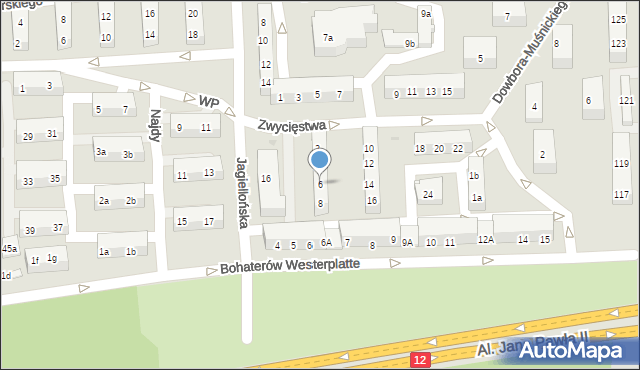 Leszno, Zwycięstwa, 6, mapa Leszno