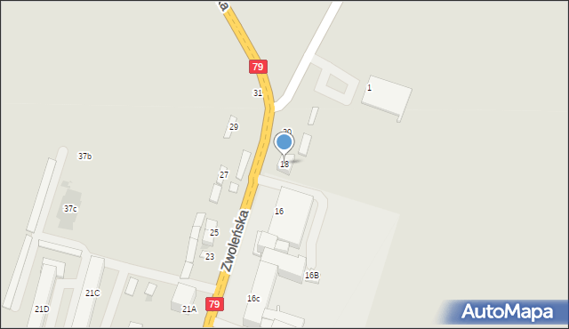 Lipsko, Zwoleńska, 18, mapa Lipsko