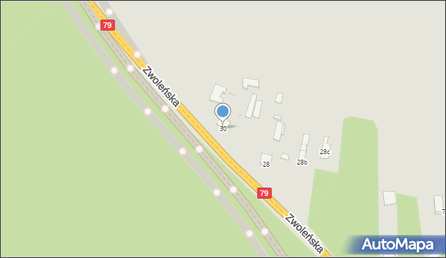 Lipsko, Zwoleńska, 30, mapa Lipsko