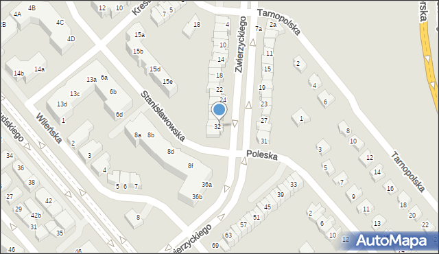 Lubin, Zwierzyckiego Józefa, prof., 34a, mapa Lubin