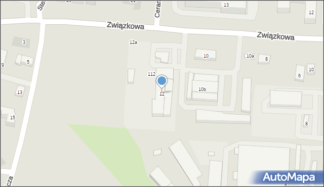 Lublin, Związkowa, 12, mapa Lublina