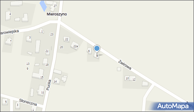 Mieroszyno, Żwirowa, 8, mapa Mieroszyno