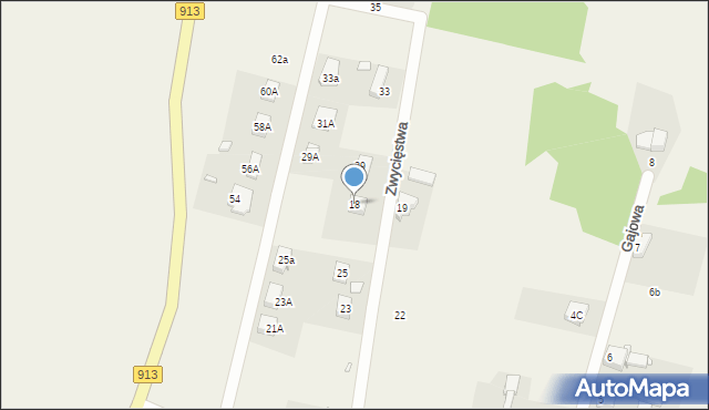 Myszkowice, Zwycięstwa, 18, mapa Myszkowice