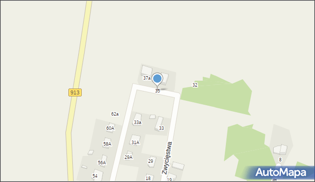 Myszkowice, Zwycięstwa, 35, mapa Myszkowice