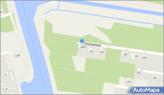 Nieporęt, Zwycięstwa, 29H, mapa Nieporęt