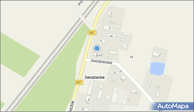 Nowosady, Zwodzieckie, 6, mapa Nowosady