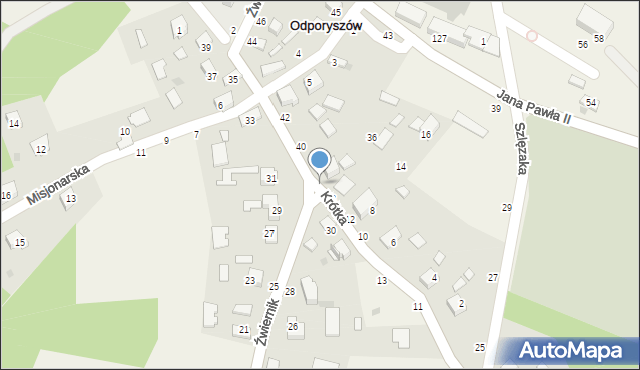 Odporyszów, Źwiernik, 34, mapa Odporyszów