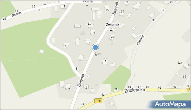 Odporyszów, Źwiernik, 8, mapa Odporyszów