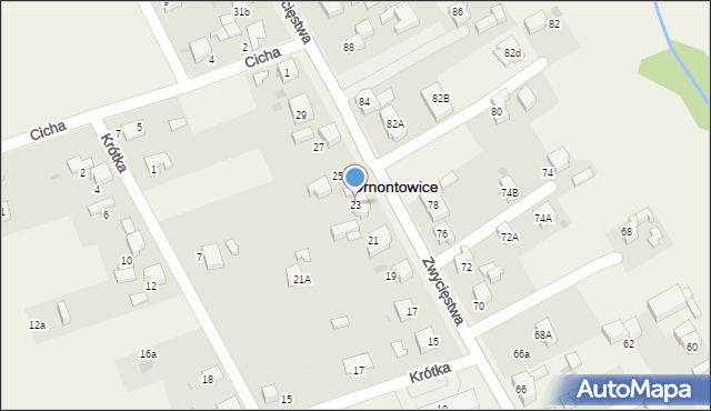 Ornontowice, Zwycięstwa, 23, mapa Ornontowice