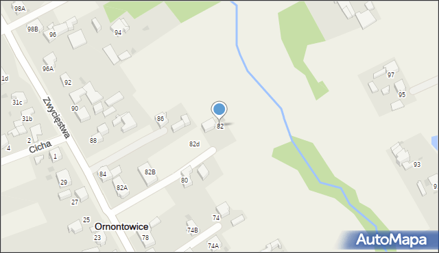 Ornontowice, Zwycięstwa, 82, mapa Ornontowice