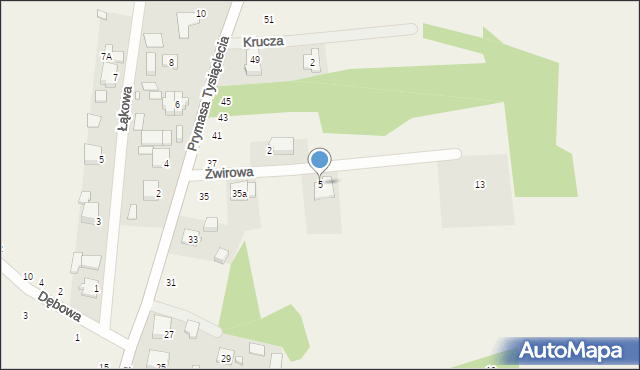 Pasek, Żwirowa, 5, mapa Pasek