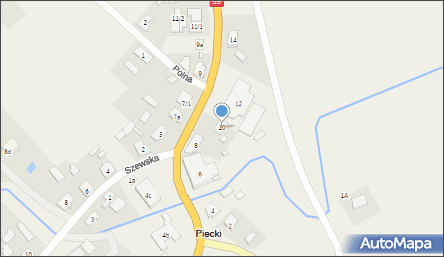 Piecki, Zwycięstwa, 10, mapa Piecki