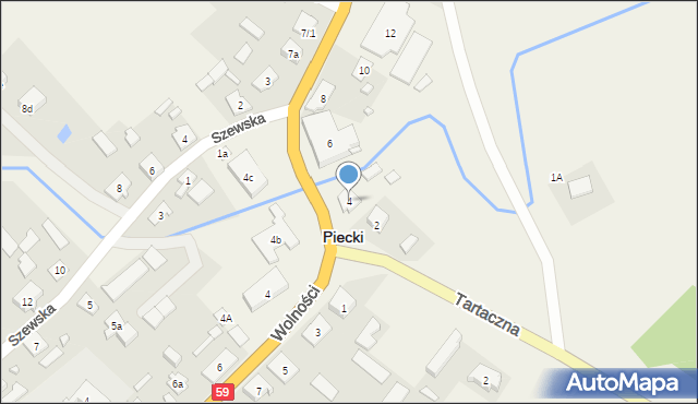 Piecki, Zwycięstwa, 4, mapa Piecki