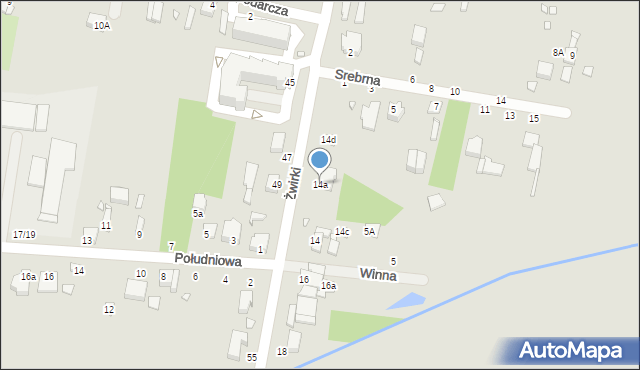 Piotrków Trybunalski, Żwirki Franciszka, 14a, mapa Piotrków Trybunalski