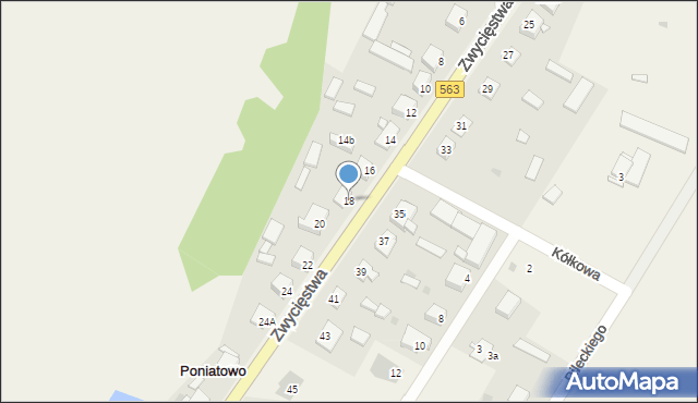 Poniatowo, Zwycięstwa, 18, mapa Poniatowo