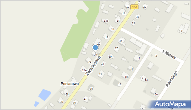 Poniatowo, Zwycięstwa, 22, mapa Poniatowo