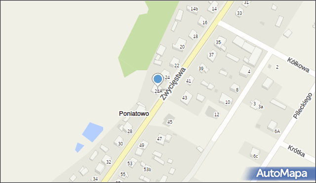 Poniatowo, Zwycięstwa, 24A, mapa Poniatowo