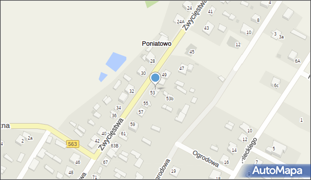 Poniatowo, Zwycięstwa, 53A, mapa Poniatowo