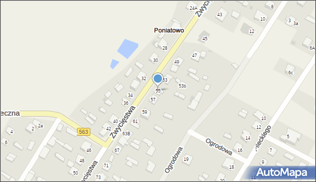 Poniatowo, Zwycięstwa, 55, mapa Poniatowo