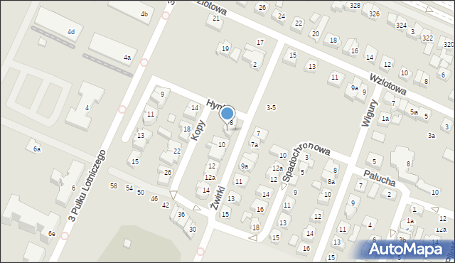 Poznań, Żwirki Franciszka, 8a, mapa Poznania