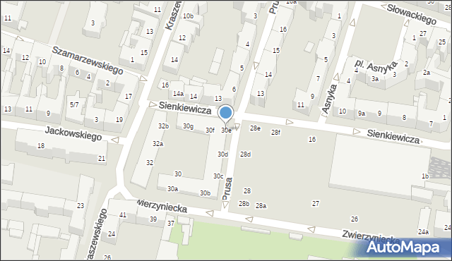 Poznań, Zwierzyniecka, 30e, mapa Poznania