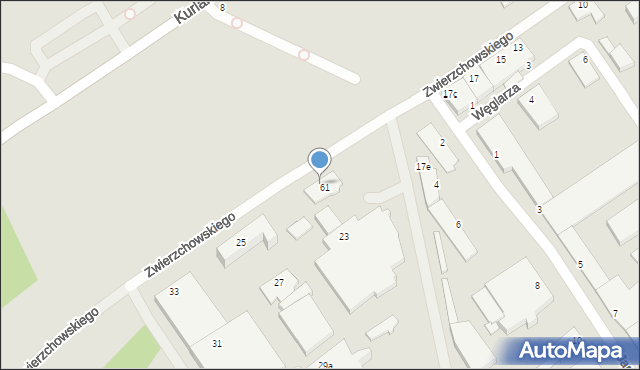 Poznań, Zwierzchowskiego Stanisława, 21, mapa Poznania