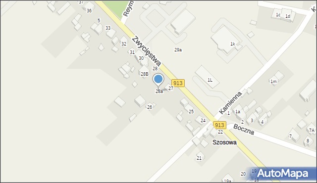 Psary, Zwycięstwa, 28a, mapa Psary