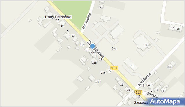 Psary, Zwycięstwa, 30, mapa Psary