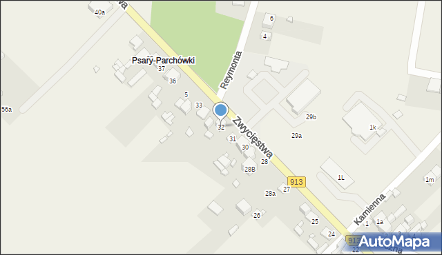 Psary, Zwycięstwa, 32, mapa Psary