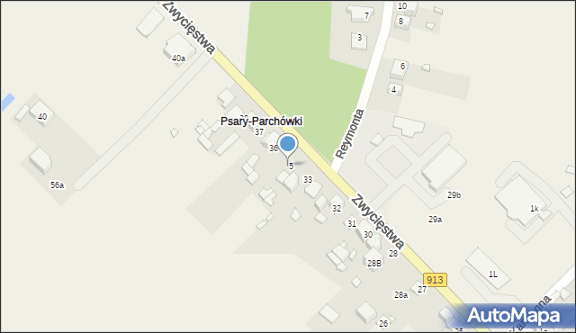 Psary, Zwycięstwa, 35, mapa Psary