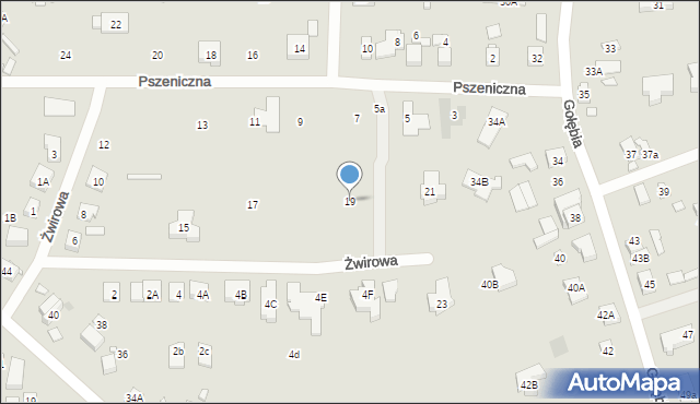 Puszczykowo, Żwirowa, 19, mapa Puszczykowo