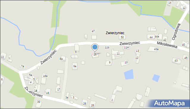 Pyzdry, Zwierzyniec, 16, mapa Pyzdry