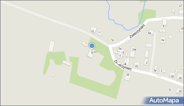 Pyzdry, Zwierzyniec, 6, mapa Pyzdry