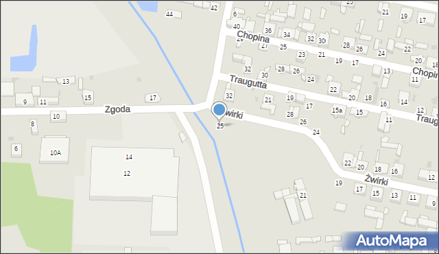 Radomsko, Żwirki Franciszka, 25, mapa Radomsko