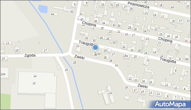 Radomsko, Żwirki Franciszka, 30, mapa Radomsko