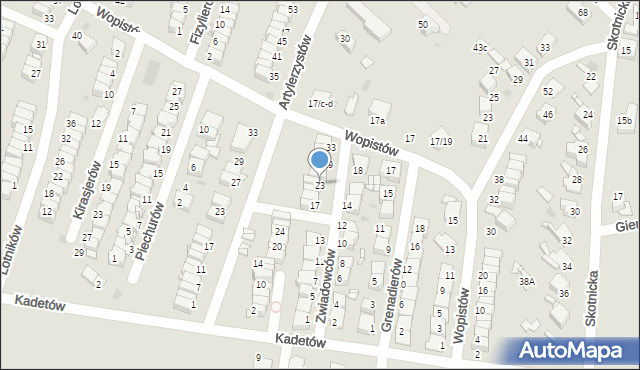 Radzionków, Zwiadowców, 23, mapa Radzionków