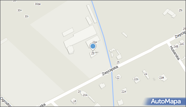 Radzymin, Zwycięska, 23, mapa Radzymin