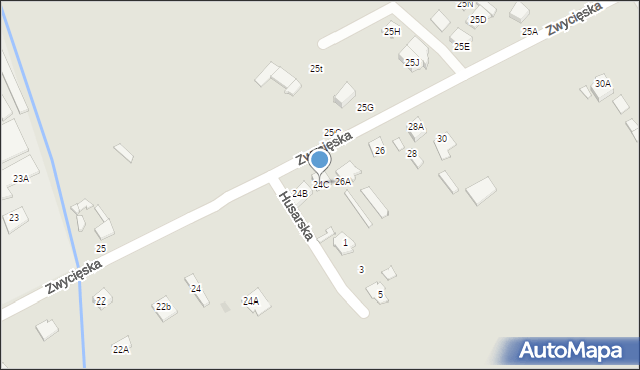 Radzymin, Zwycięska, 24C, mapa Radzymin