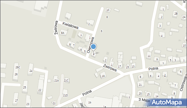 Raszków, Żwirowa, 4, mapa Raszków