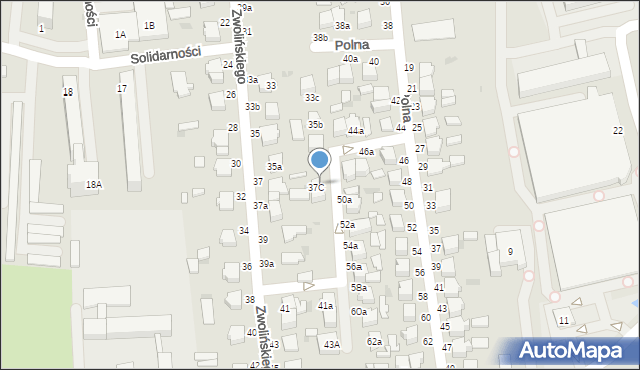 Rawa Mazowiecka, Zwolińskiego, 37b, mapa Rawa Mazowiecka