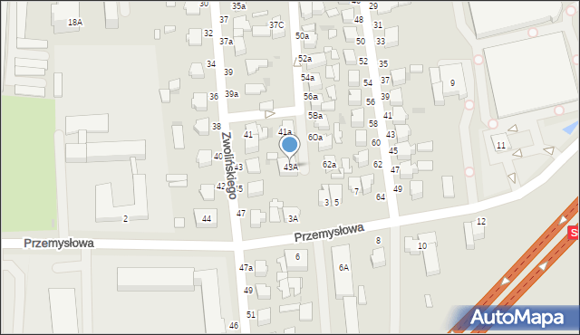 Rawa Mazowiecka, Zwolińskiego, 43A, mapa Rawa Mazowiecka