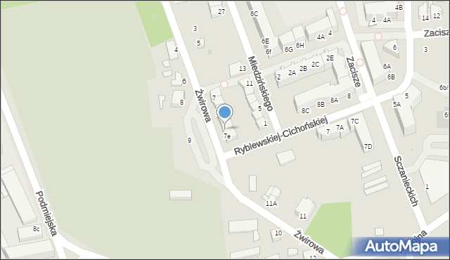 Rawicz, Żwirowa, 7D, mapa Rawicz