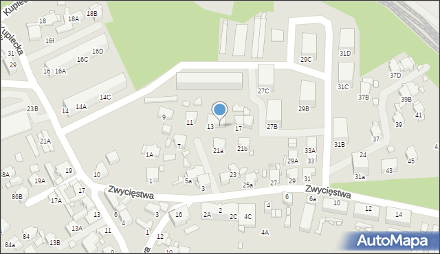 Rybnik, Zwycięstwa, 15, mapa Rybnika