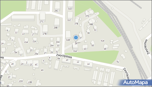 Rybnik, Zwycięstwa, 24, mapa Rybnika