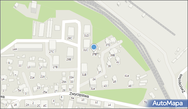 Rybnik, Zwycięstwa, 37B, mapa Rybnika