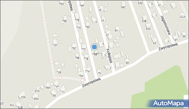 Rybnik, Zwycięstwa, 79B, mapa Rybnika