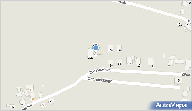 Rybnik, Zwonowicka, 18, mapa Rybnika