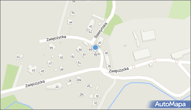 Rzeszów, Zwięczycka, 53, mapa Rzeszów