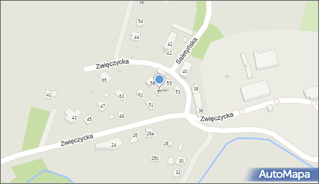 Rzeszów, Zwięczycka, 57, mapa Rzeszów