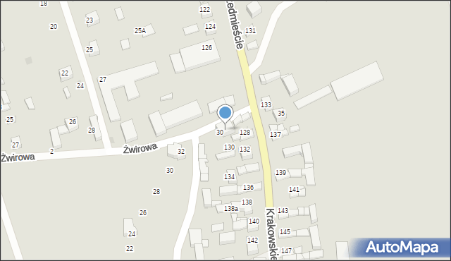 Sieradz, Żwirowa, 30, mapa Sieradz